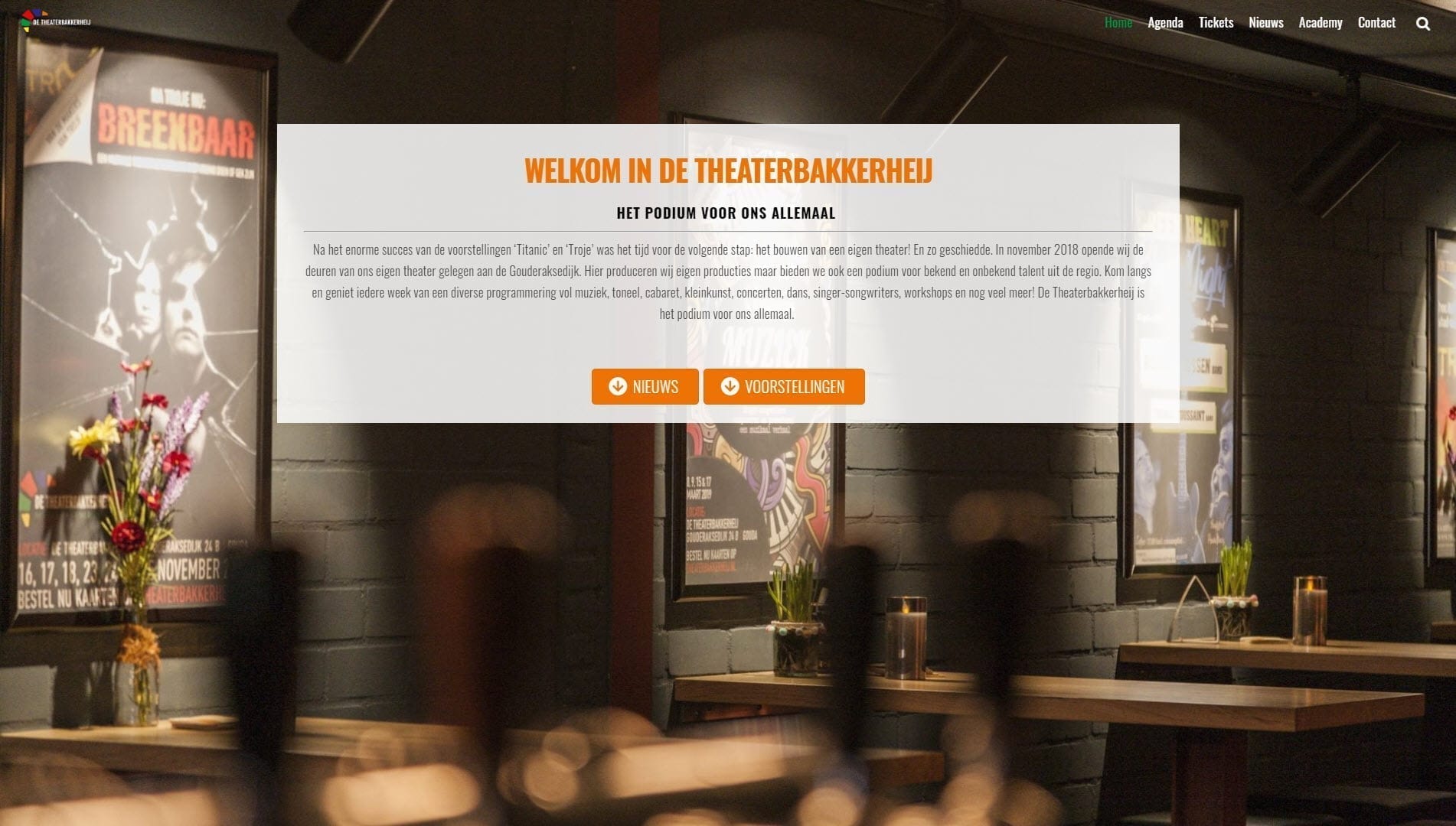 Website Theaterbakkerheij.nl