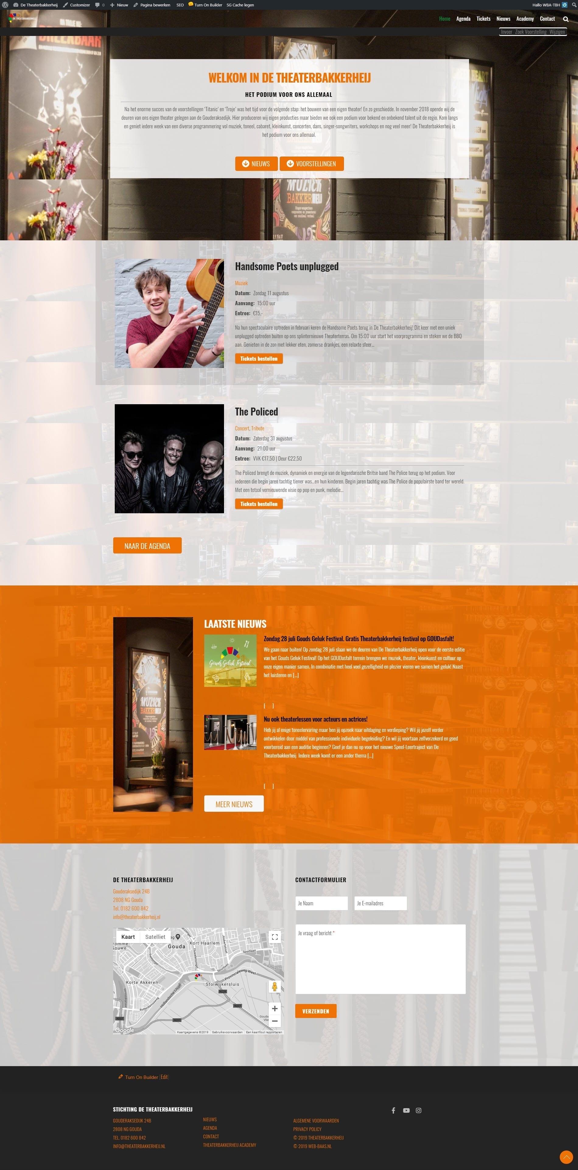 Website Theaterbakkerheij.nl